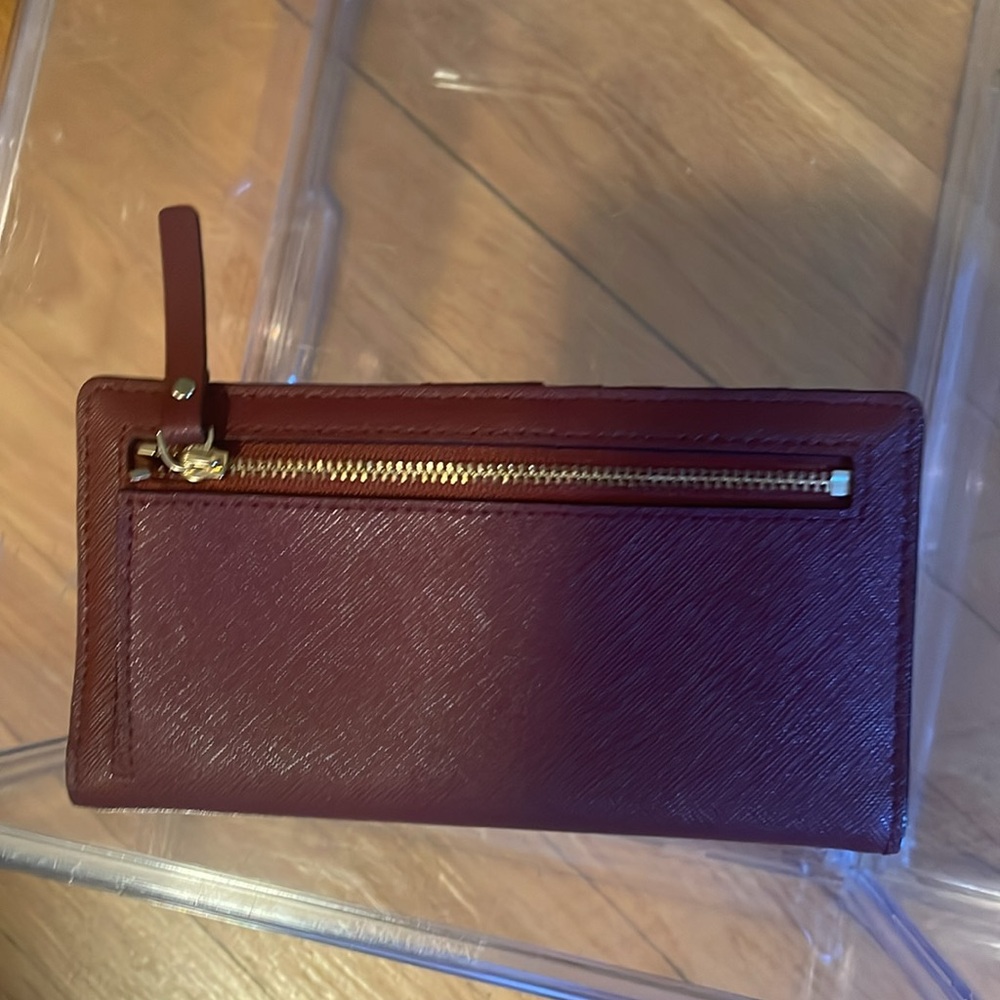 EUC Kate Spade Burgundy Wallet - Picture 3 of 9